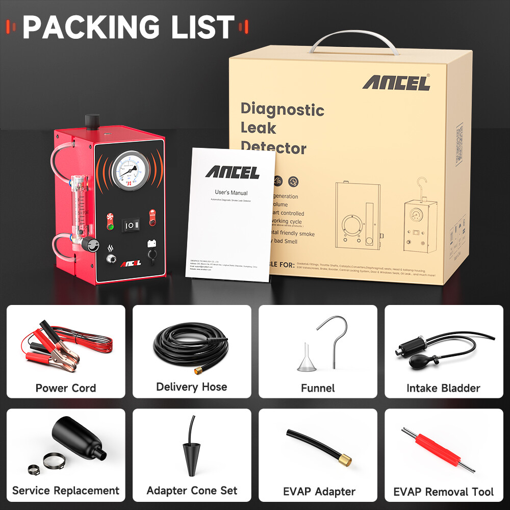 ANCEL S300 Lite Auto EVAP Smoke Machine Vacuum System Leakage Detection Tester