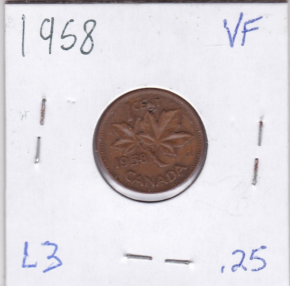 1958 Canada One Cent L3