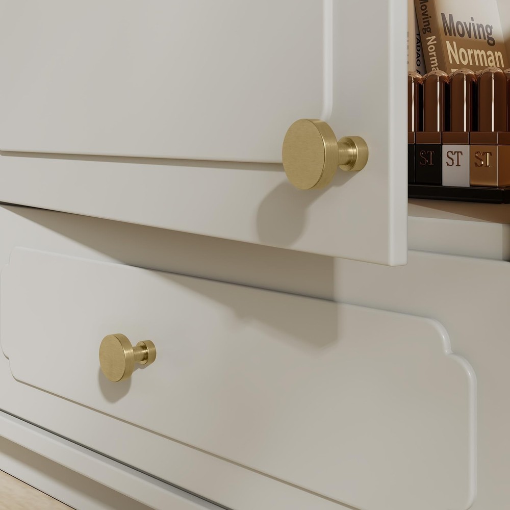 30 Pack Cabinet Knobs Champagne Bronze Drawer Knobs Solid Dresser Knobs for D...