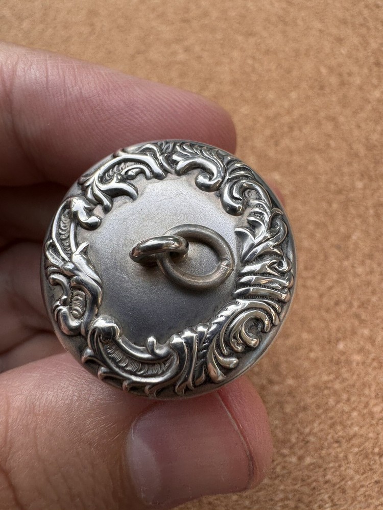 Antique Sterling Silver Acorn Shaped Chatelaine Thimble Holder Pendant