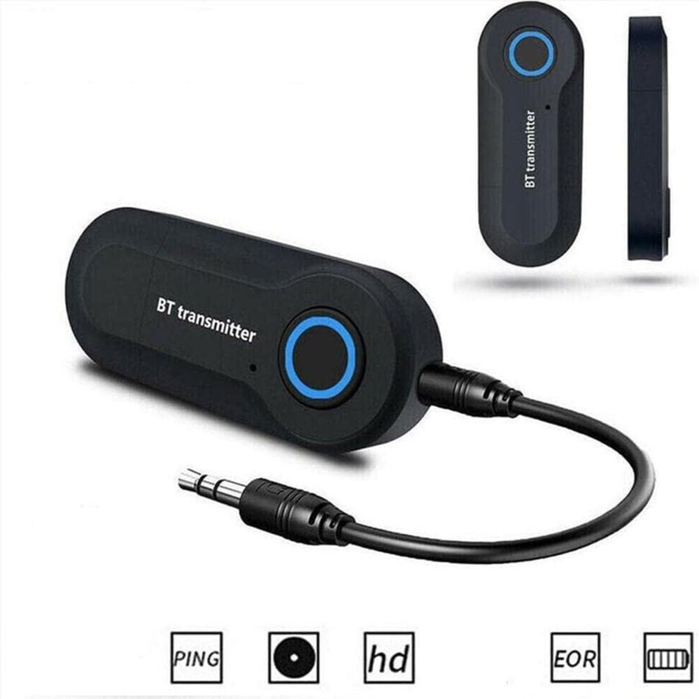 Bluetooth Transmitter Adapter, Wireless Portable Stereo USB Transmitter for TV