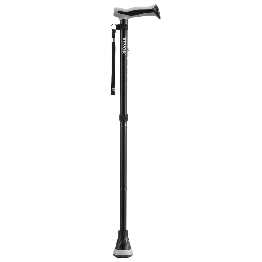 Walking Cane Folding Walking Stick 8-Level Adjustable Height & Pivoting Tip