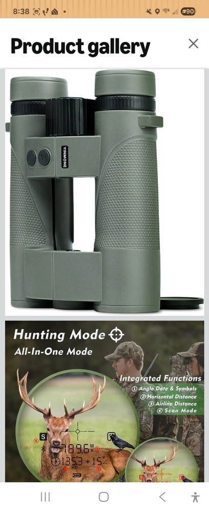 Yinmo 10×42 Laser Rangefinder Binoculars