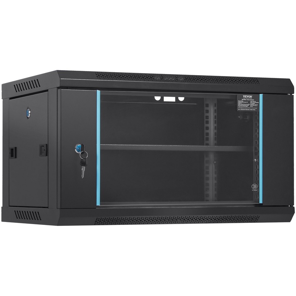 6U Wall Mount Network Server Cabinet, 15.5'' Deep, Server Rack Cabinet Enclosure