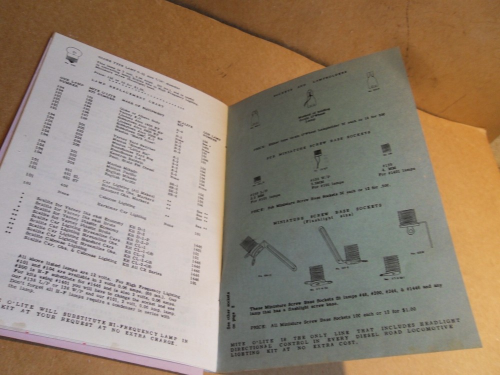 Vintage Mail Out 1959 Mite O Lite Model Train Catalog