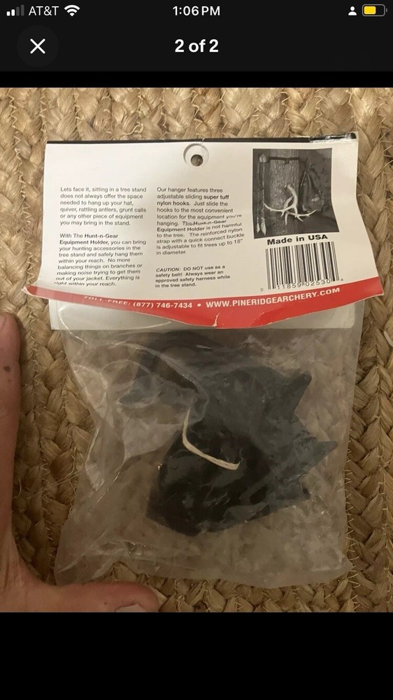 Pine Ridge Archery Equipment Hanger.