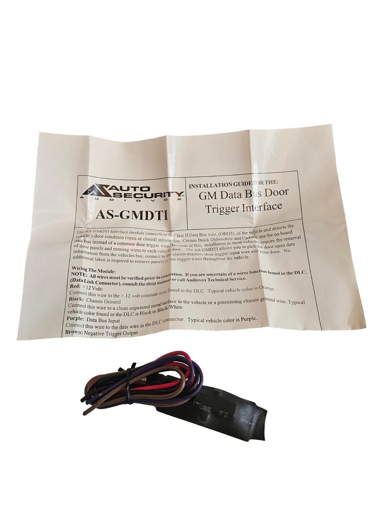 Audiovox Auto Security AS-GMDTI GM Data Bus Door Trigger Interface