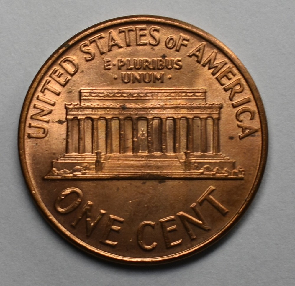 1961 Penny Red Rainbow Toning Coin MS Uncirculated