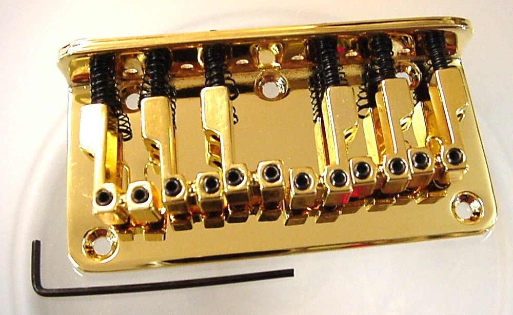 HARDTAIL ELECTRIC GUITAR BRIDGE GOLD offset