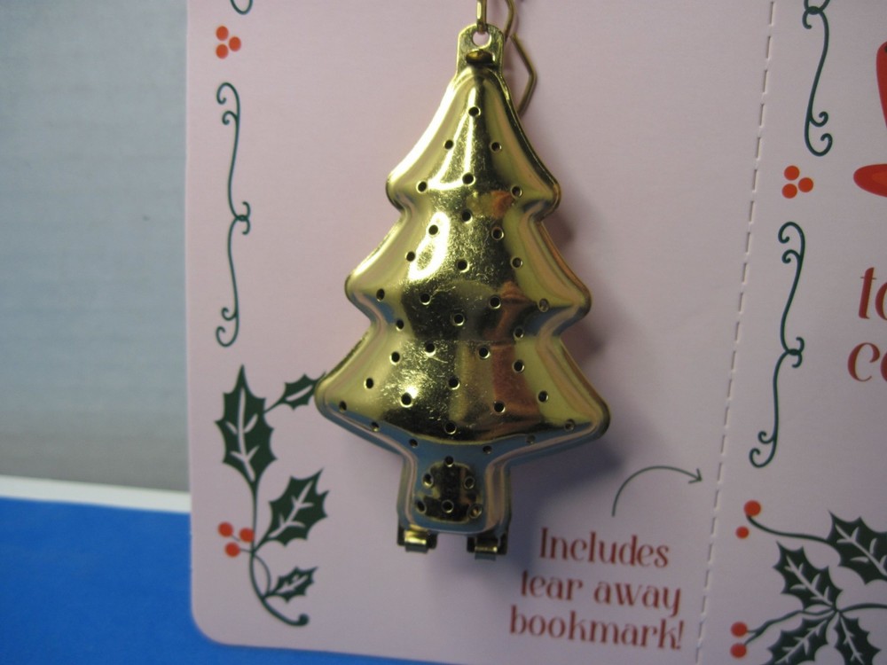 Zinc Plated [metal] Tree shape Tea Strainer Infuser with Chain