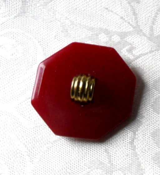 Beautiful Vintage Maroon Bakelite Plastic Button