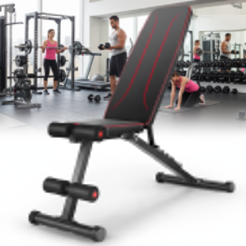 660LBS Fast Foldable Weight Bench Full Body Strength with 8 Adjustable Backrests