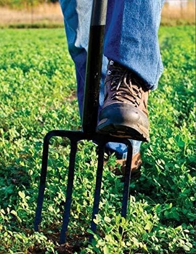 Digging Fork Steel Shaft Super Heavy Duty 4 Tine Spading Fork Virtually