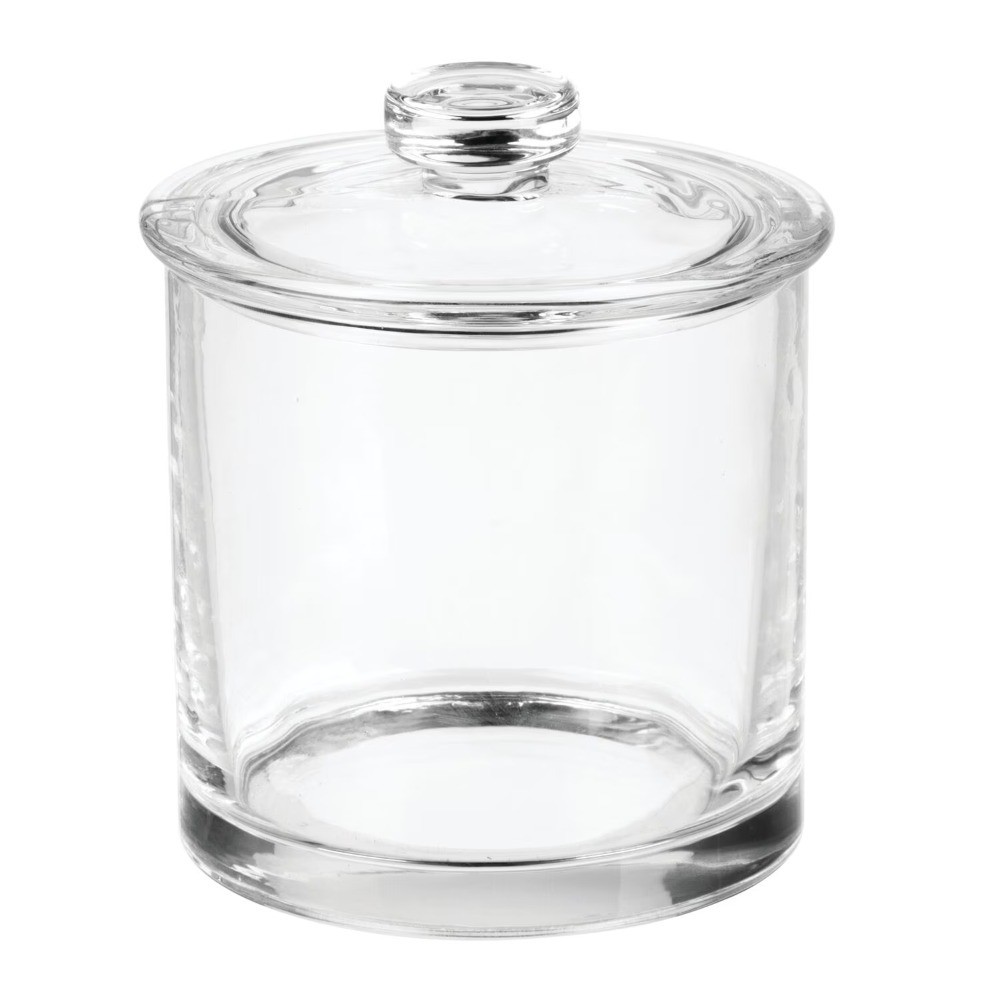 Small Glass Apothecary Vanity Jar, Clear