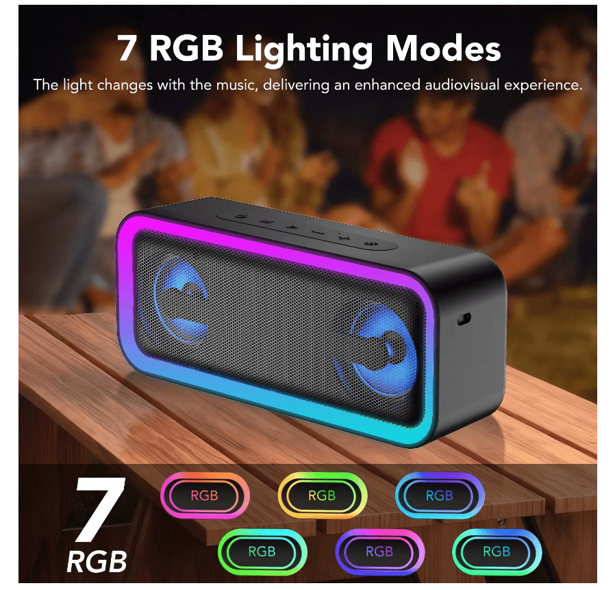 IKT Portable Bluetooth Speaker IP7 Waterproof