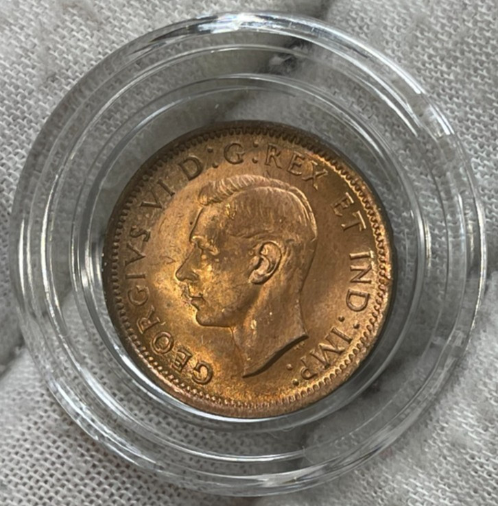 1938 Canada One Cent Coin Excellent Condition