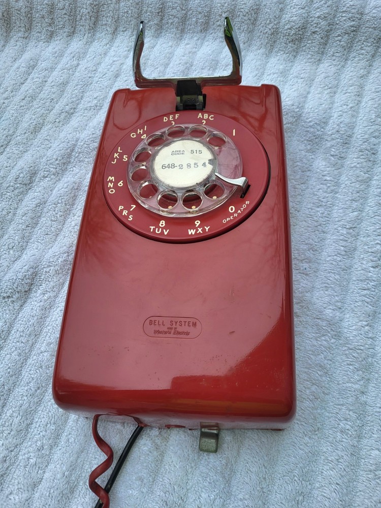 RED WALL PHONE BELL / WESTERN ELECTRIC NICE WORKING CONDITION