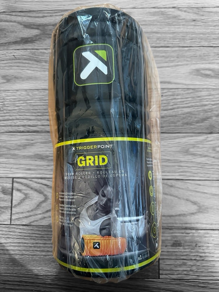 TriggerPoint Grid Foam Roller Deep Tissue Muscle Massage Black Lime Green