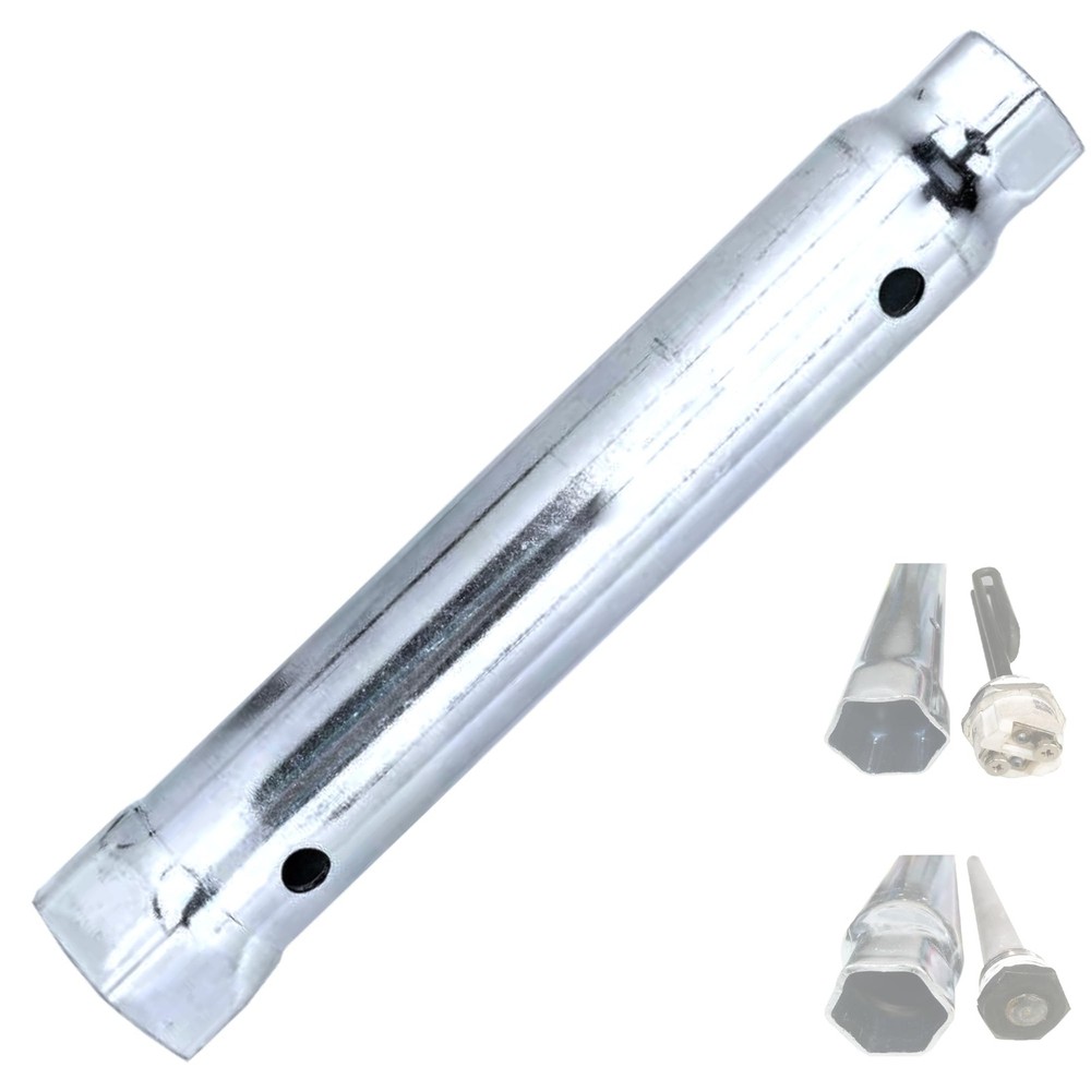 ONENESS 369 Rv Water Heater Anode Rod & Element Socket Wrench - 10" Silver