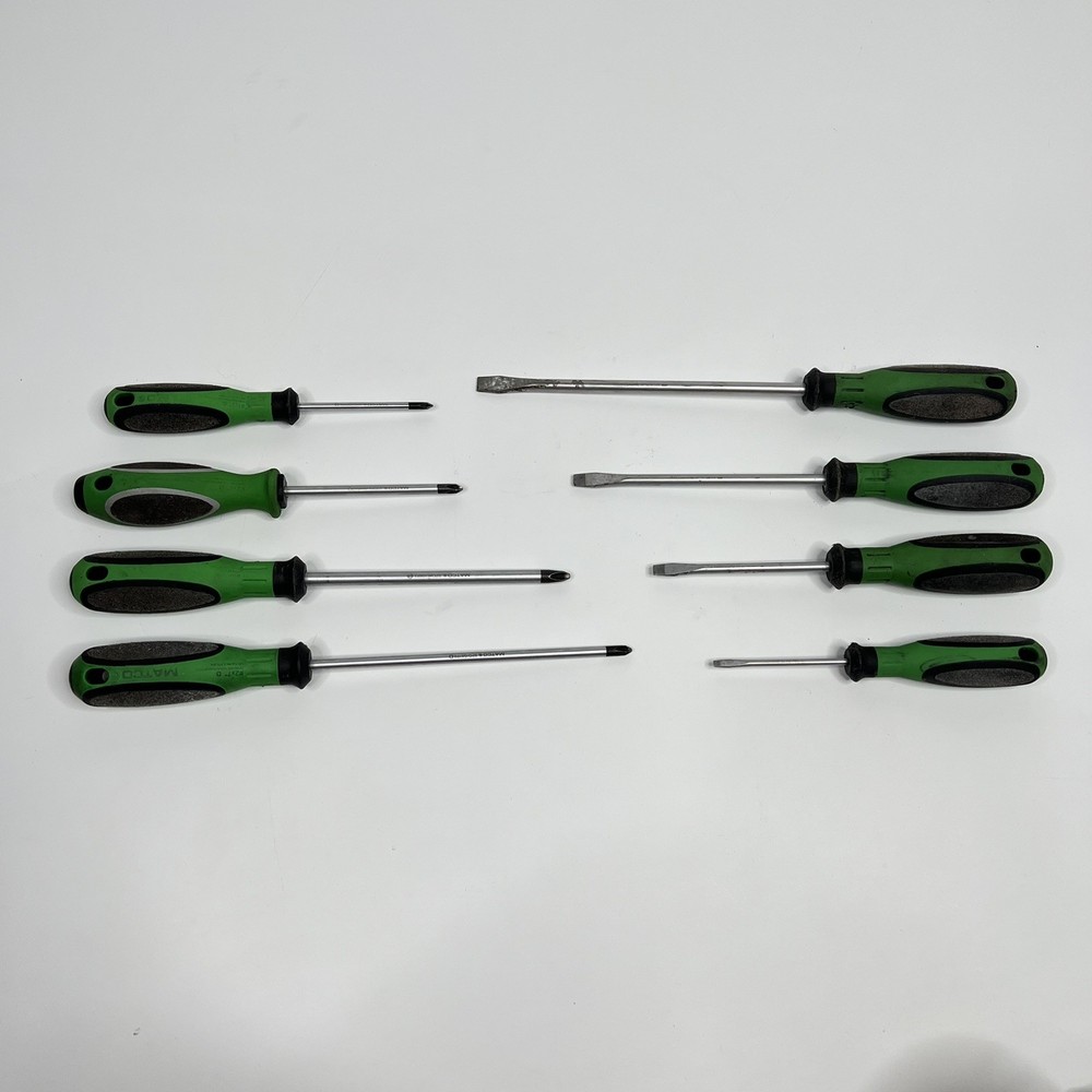 Matco Tools 8 Piece Green Handle Combination Tip Screwdriver Set Witte Germany