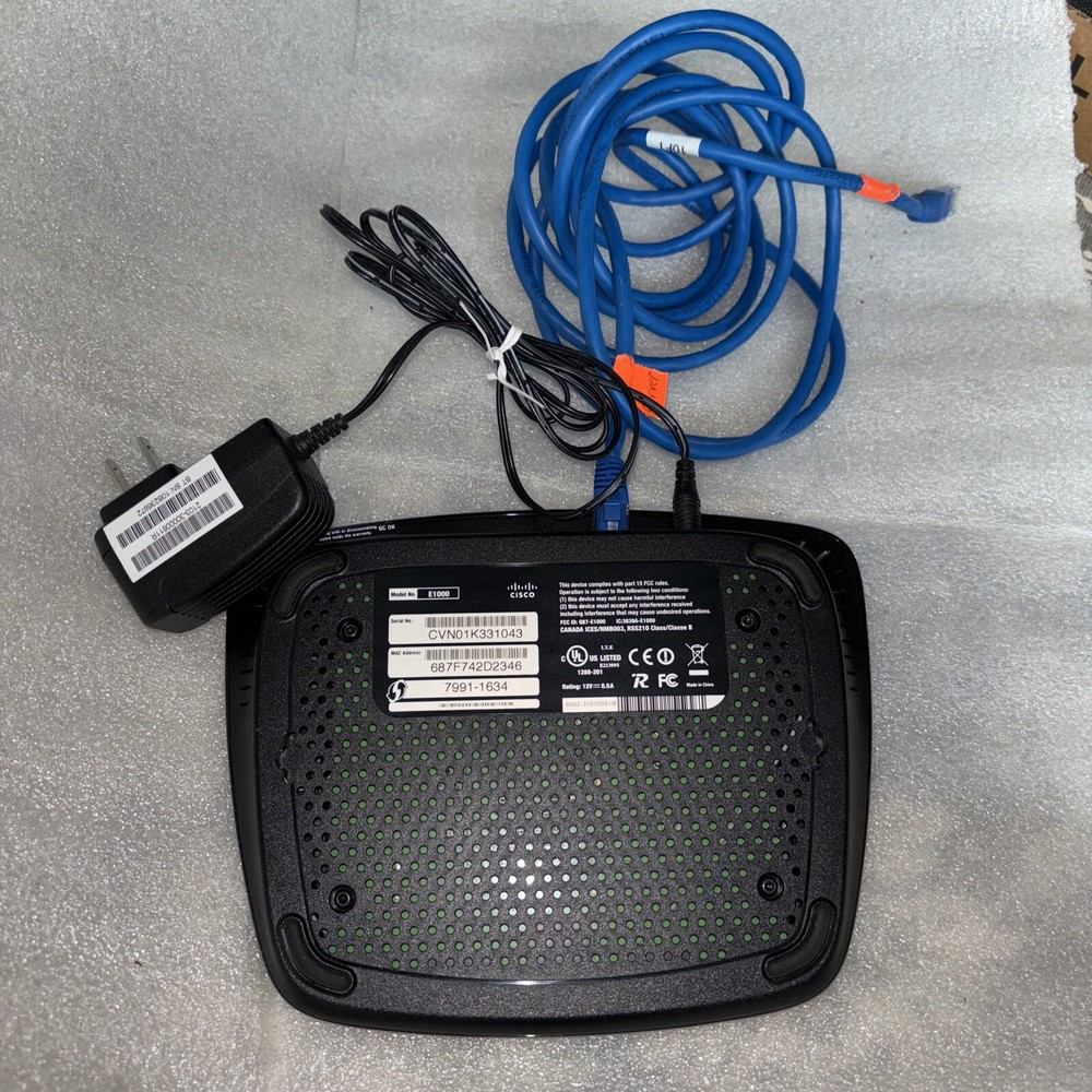 Linksys E1000 WiFi Router—Works Great. Fast 300 Mbps