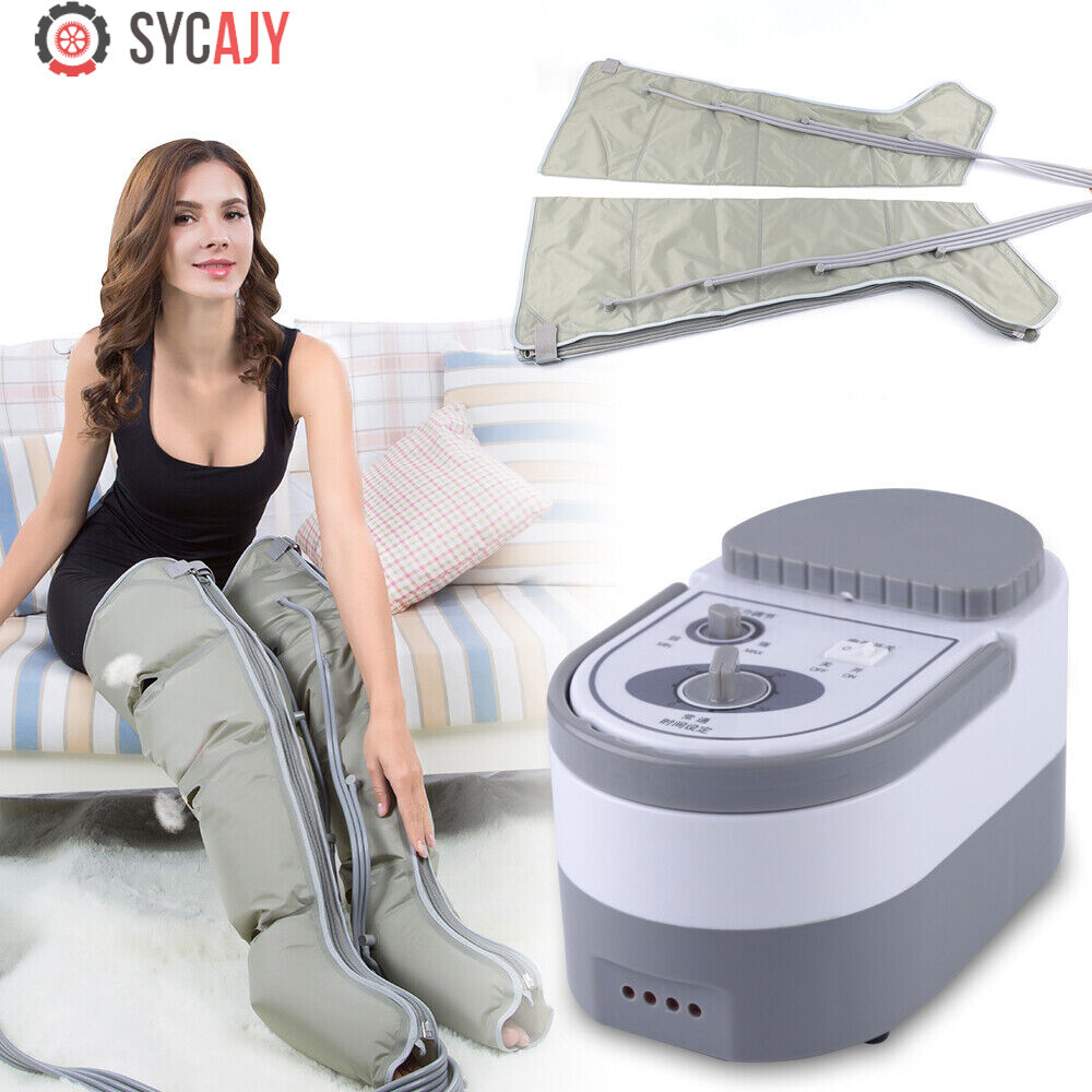 Leg Compression Boot Lymphedema Therapy Air Pump Leg Massager Adjustable 100W