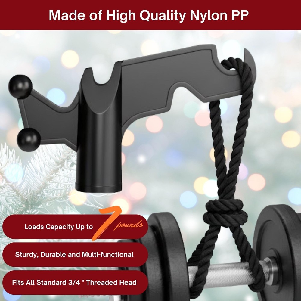 Christmas Light Hanger Hook Tool, Utility Hook Screw On Pole Attachment (Pole...