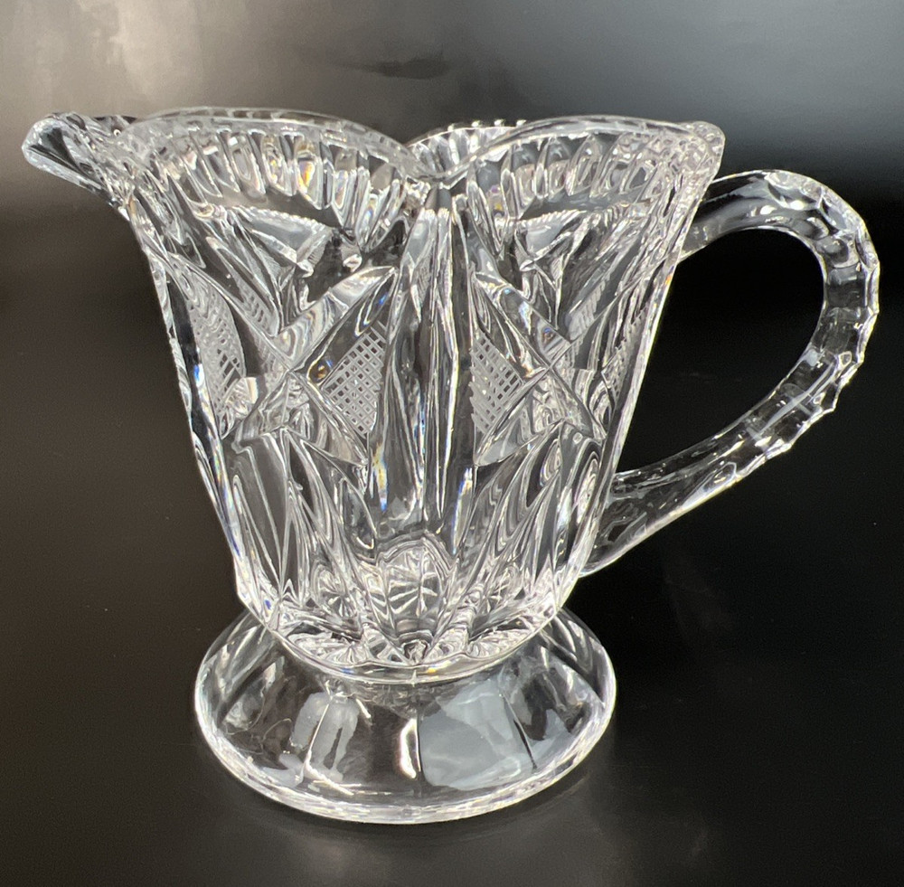 Crystal Creamer and Sugar