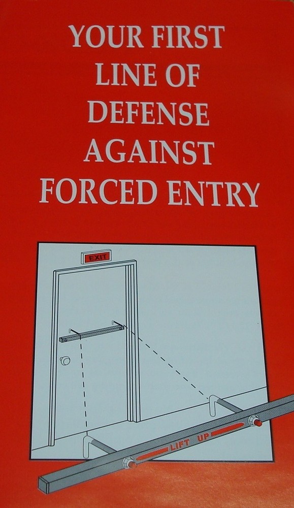 NEW Exit Security Blockade Bar for 36" Outswing Door Forced Entry Deterrent