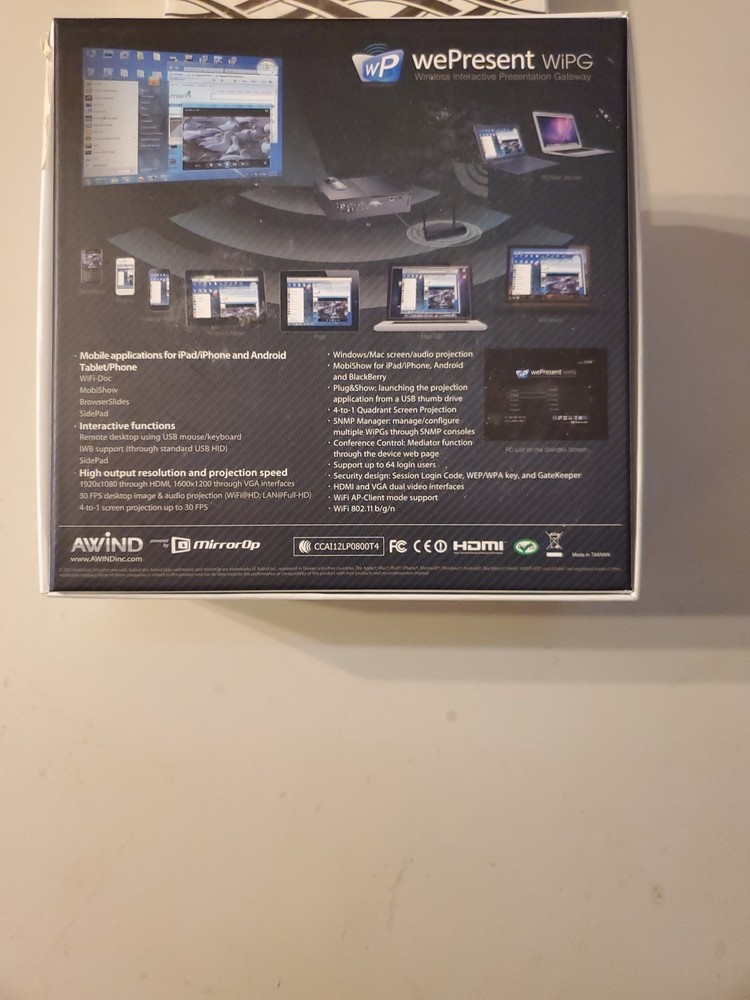 WePresent WiPG 1000 Wireless Presentation Gateway