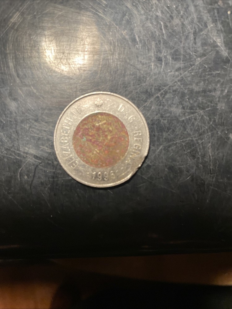 1996 Canada 2$ Coin,queen Elizabeth 2 & Polar Bear. Many Errors
