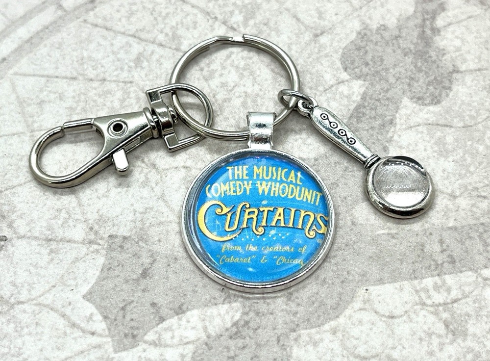 Curtains Broadway Musical keychain