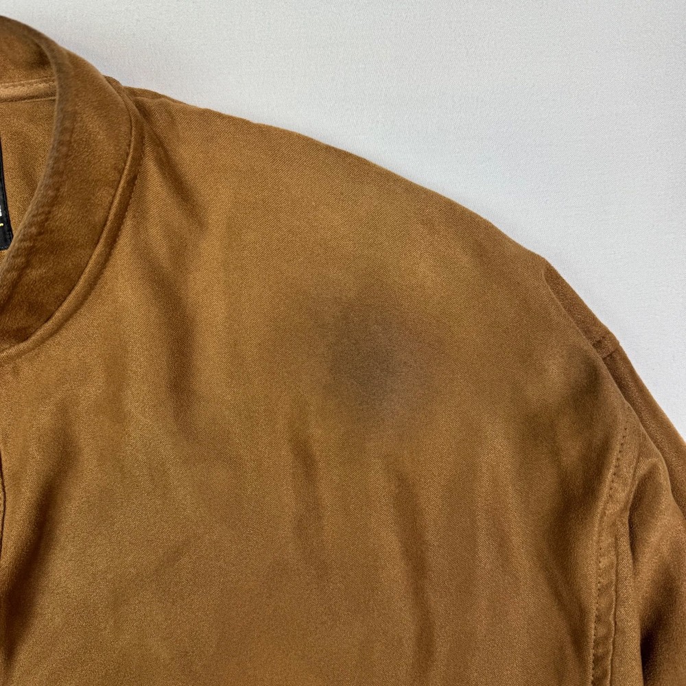 Vintage Zero Restriction Golf Jacket Mens L Pullover Microfiber Brown L/S