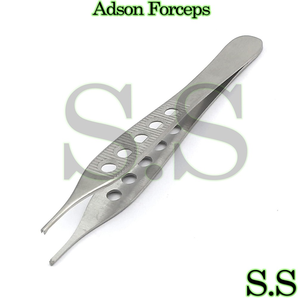 ADSON MICRO PLASTIC SURGERY FORCEPS 1x2 INSTRUMENTS W/ FENESTRATED HANDLE
