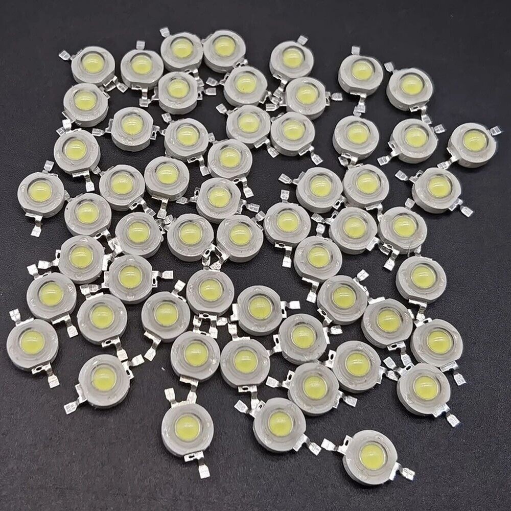 50Pcs LED Light Bulb Lamp Spotlight Source Chip Bead 1W COB High Power b