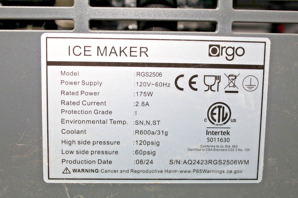 Orgo Ice Maker RGS2506