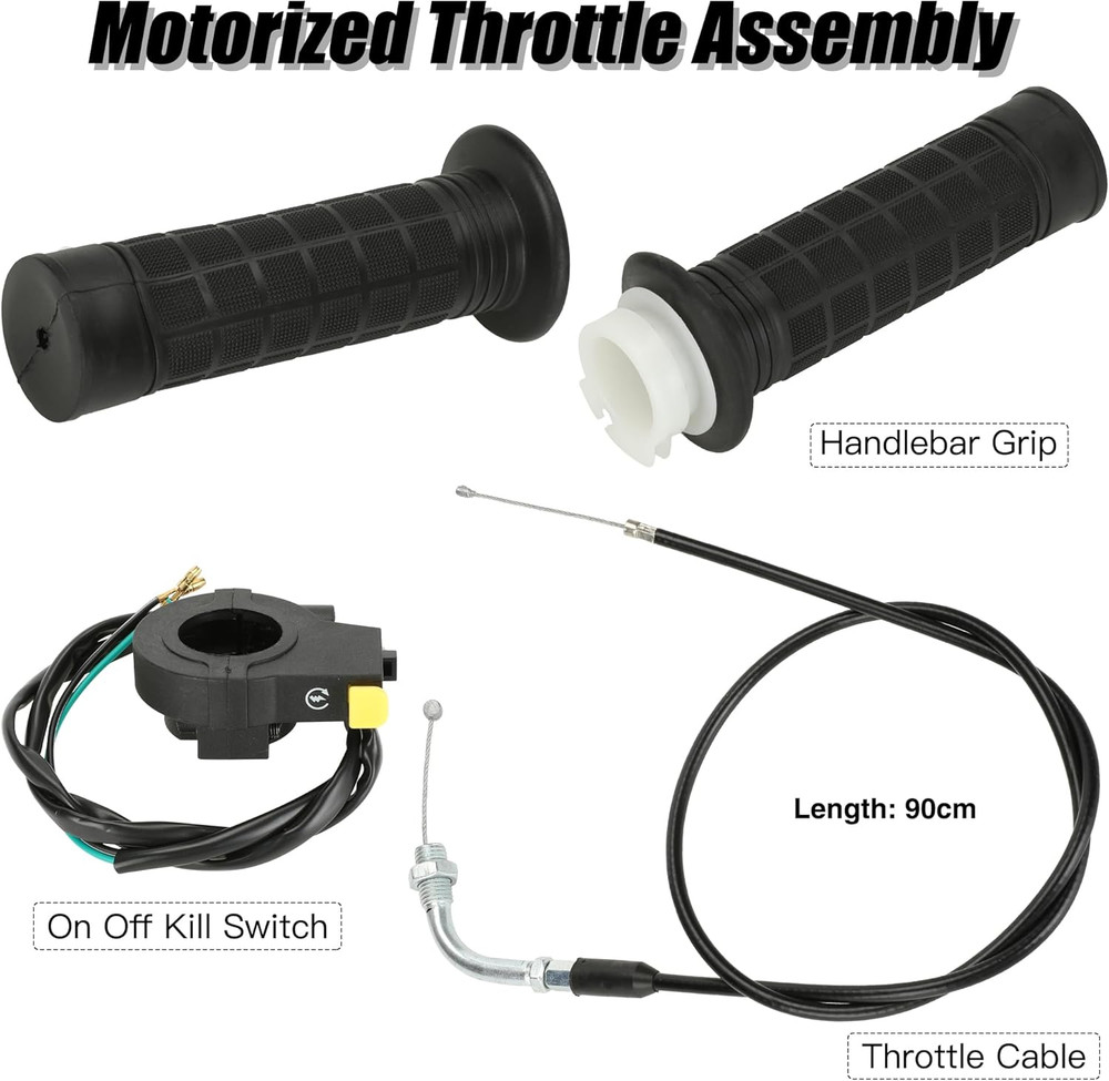 Throttle Cable Twist Throttle Handle Grip Assembly for 2 Stroke Engine 80Cc 100C