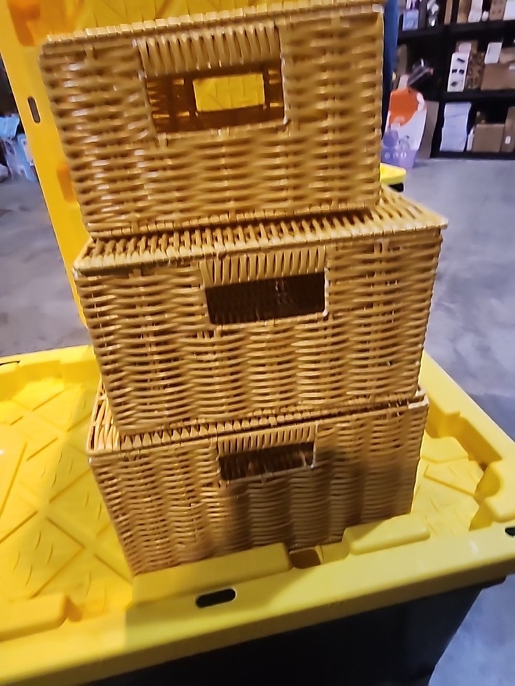wicker basket set