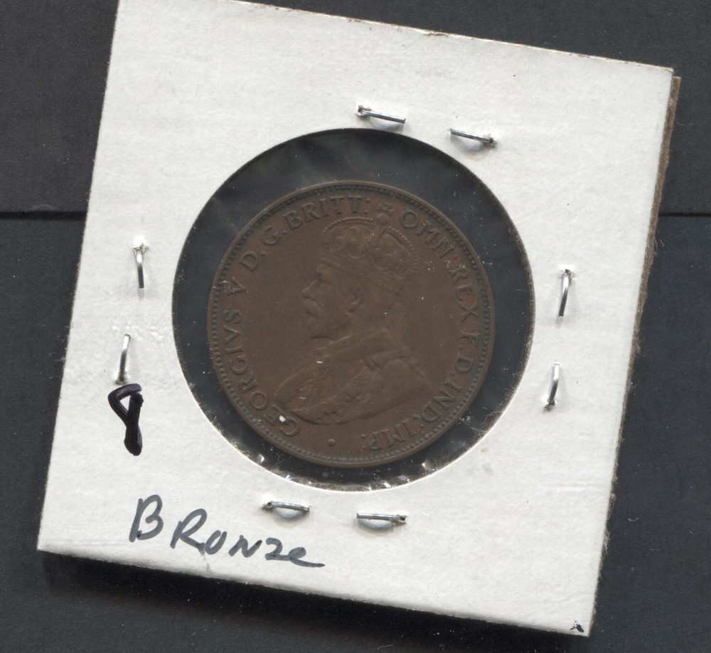 1932(M)-Australia-VF+-KM-22-1/2 Penny