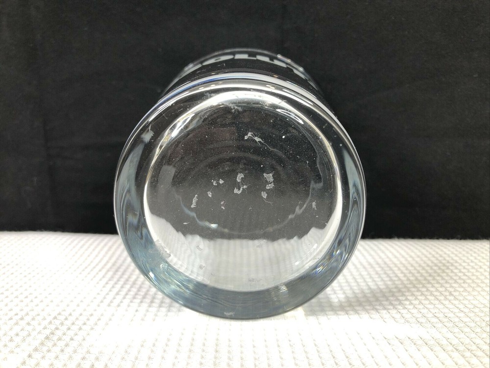 Absolut Vodka 12 Oz Rocks Glass Etched Logo Barware EUC