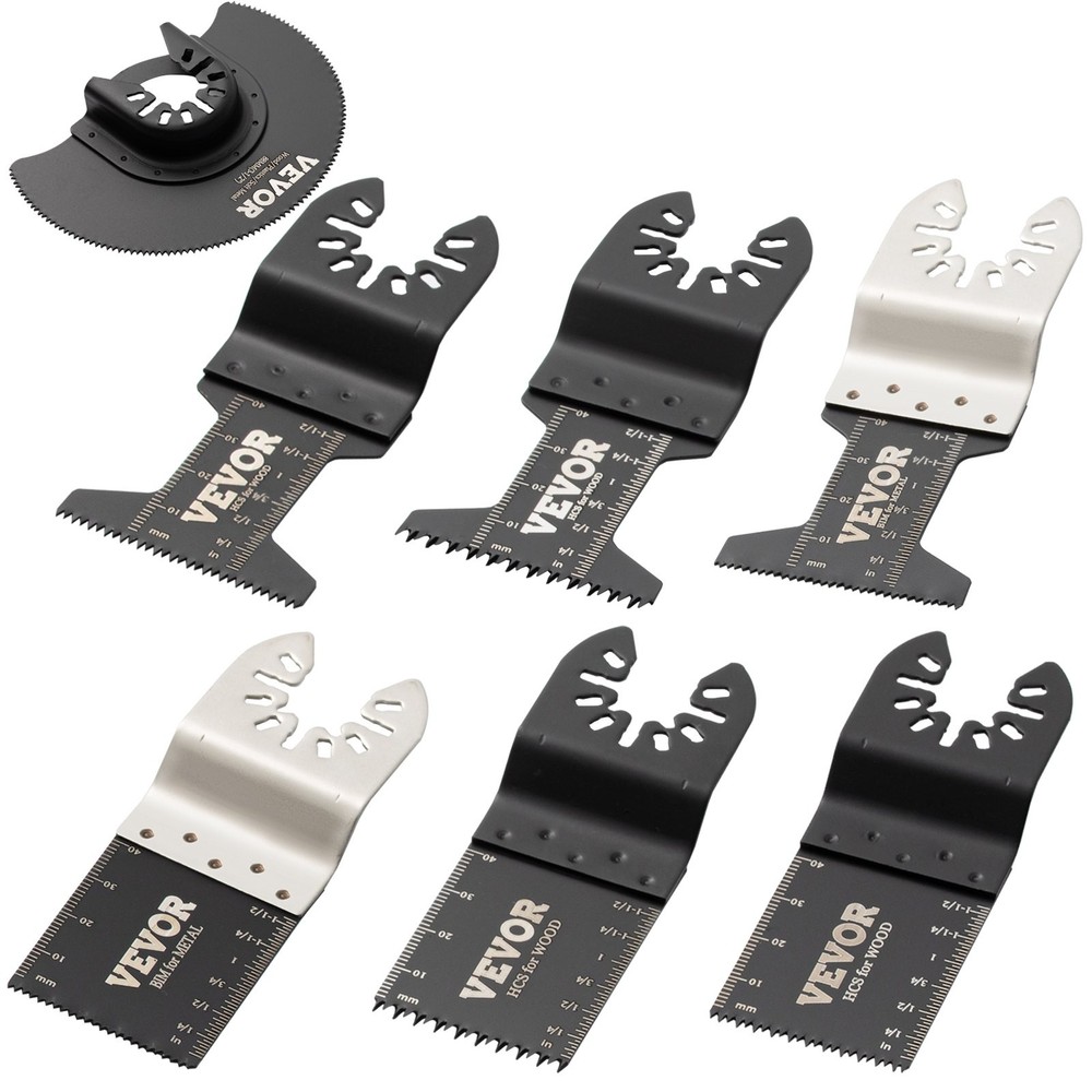 VEVOR 50 PCS Oscillating Saw Blades,Quick Release Multitool Blades Kit,HCS Tool