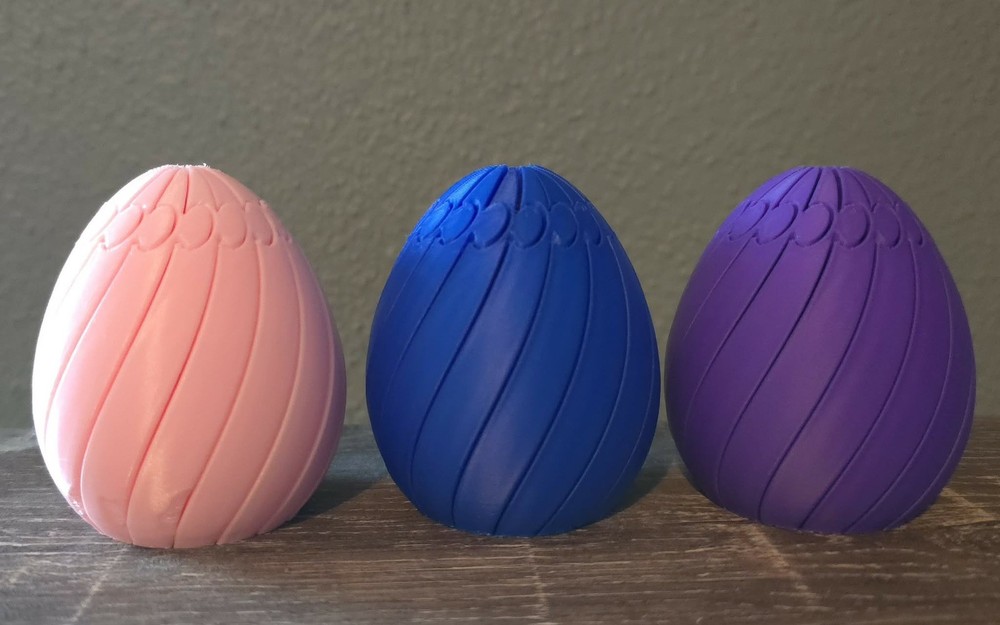 3D Printed Twist Fidget Egg - Many Colors Available