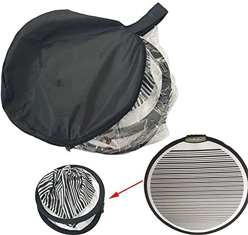 80cm Circular Striped Flexible Foldable PDR Lined Light Reflector Board Dent