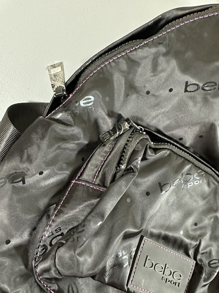 Bebe Black Jamie Sport School Backpack Y2K