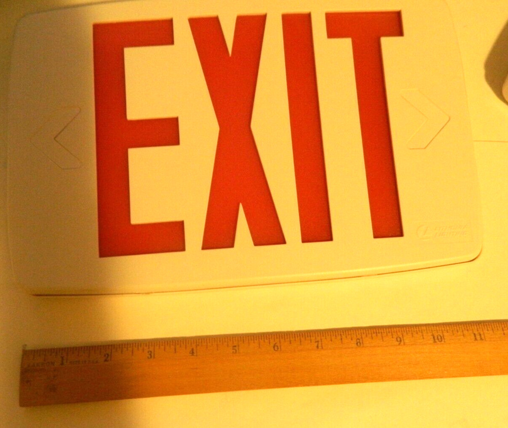 Lithonia Lighting Quantum Thermoplastic White LED Emergency Exit Sign FAST SHIP