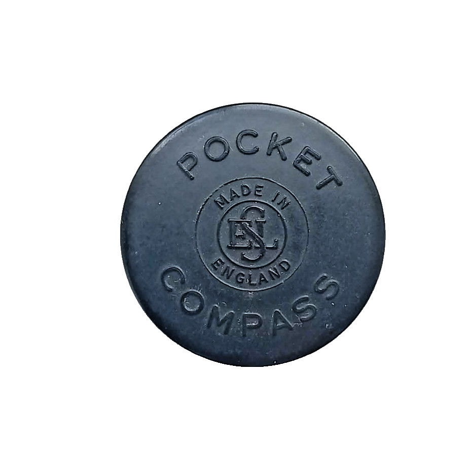 Vintage Pocket Compass in Black Bakelite Case