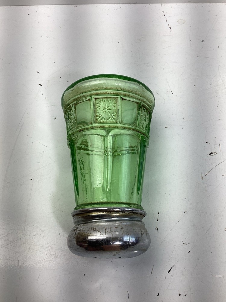 Vintage Depression Glass DORIC pattern Green Single Shaker