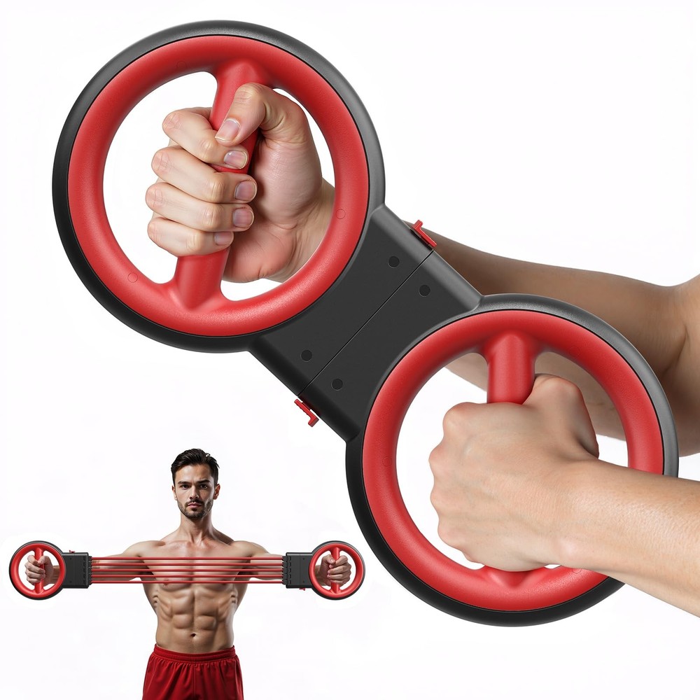 Funray Rotator Burn Machine, 3-in-1 Multi-Functional Arm Exerciser: Red-black