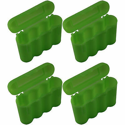 Universal Interlocking Battery Carrier Holder Case CR123A AA AAA - 3 PACK GREEN