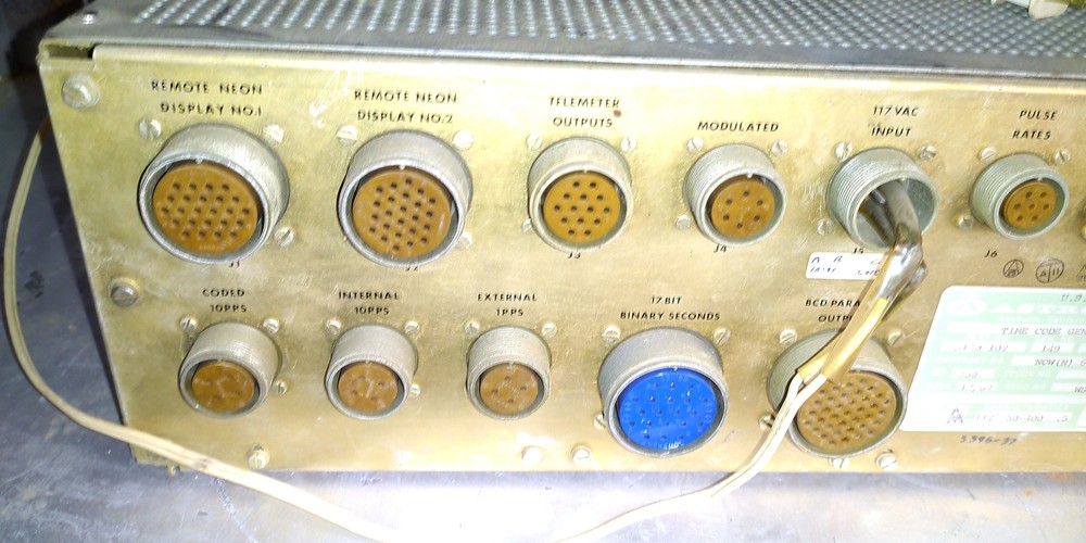 Astrodata 5140 time code generator Fairchild camera instrument mark I mod I